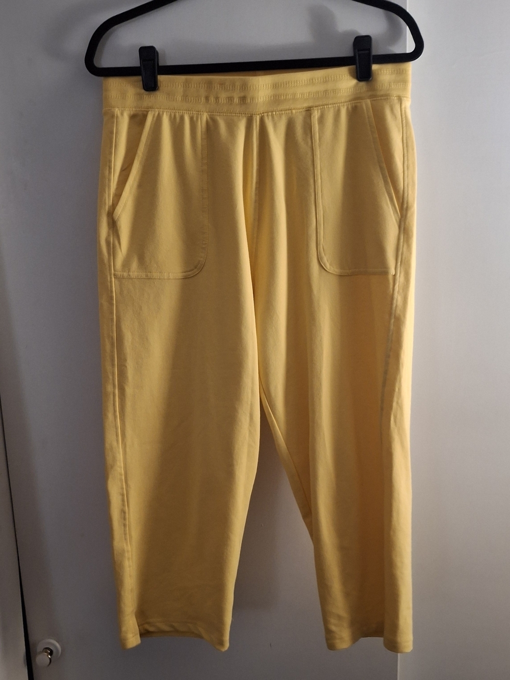 Coral Bay Women's Yellow Pull-On Sweatpants with Front Pockets